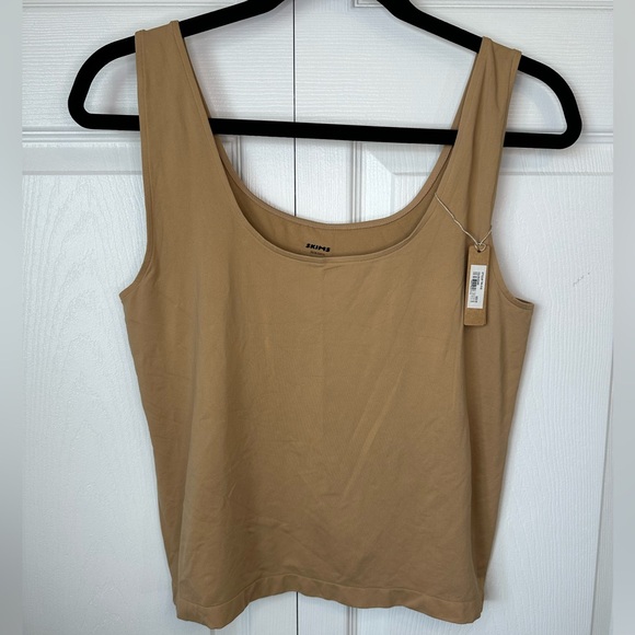 SKIMS Soft Smoothing Seamless Tank Ochre Sz. 3X - Picture 2 of 5